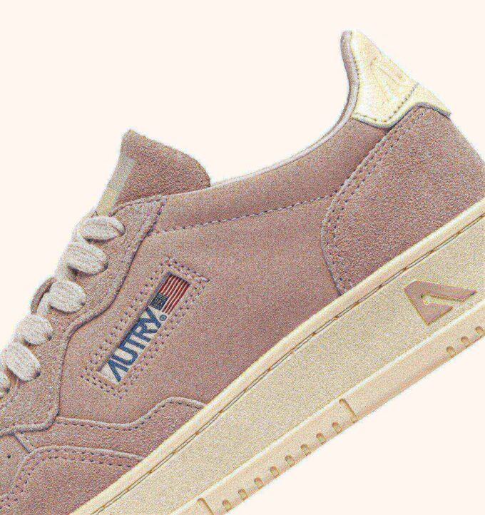 MEDALIST LOW SNEAKERS IN SILK AND OFF WHITE SUEDE