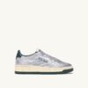 MEDALIST LOW SNEAKERS IN SILVER AND BOTTLE METALIZED LEATHER MEDALIST LOW SNEAKERS IN SILVER AND BOTTLE METALIZED LEATHER