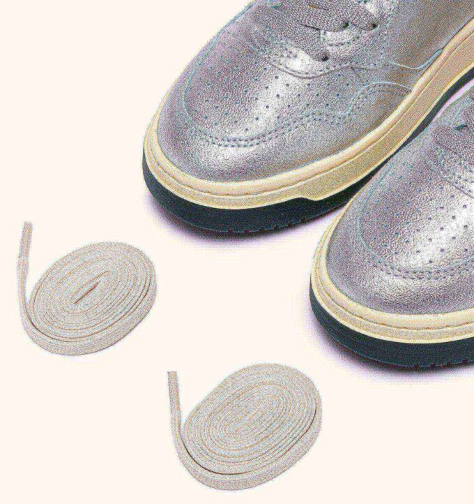 MEDALIST LOW SNEAKERS IN SILVER AND BOTTLE METALIZED LEATHER MEDALIST LOW SNEAKERS IN SILVER AND BOTTLE METALIZED LEATHER