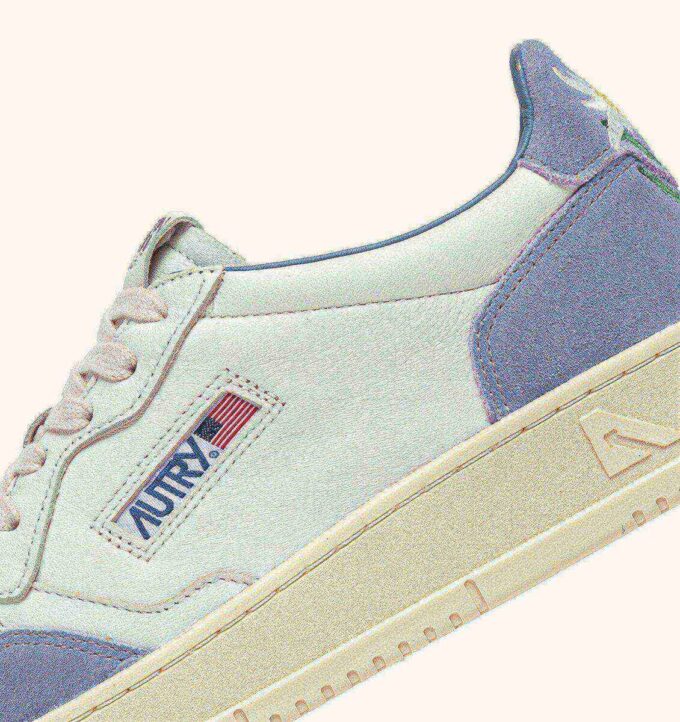 MEDALIST LOW SNEAKERS IN SUEDE AND LEATHER COLOR WHITE AND CLAUDIA