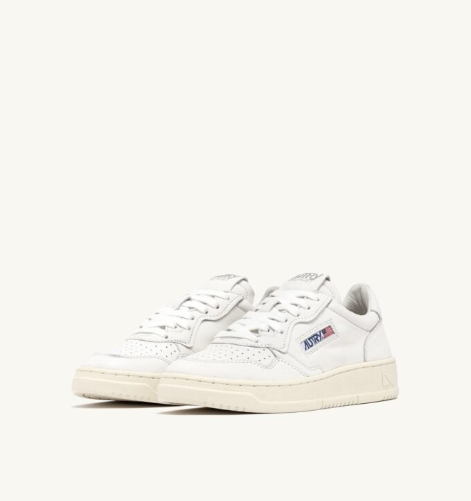 BASKETS MEDALIST LOW EN NAPPA BLANC SUPER SOFT