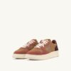 MEDALIST LOW SNEAKERS IN TRICOLOR BONITO STREET AND WINE SUEDE