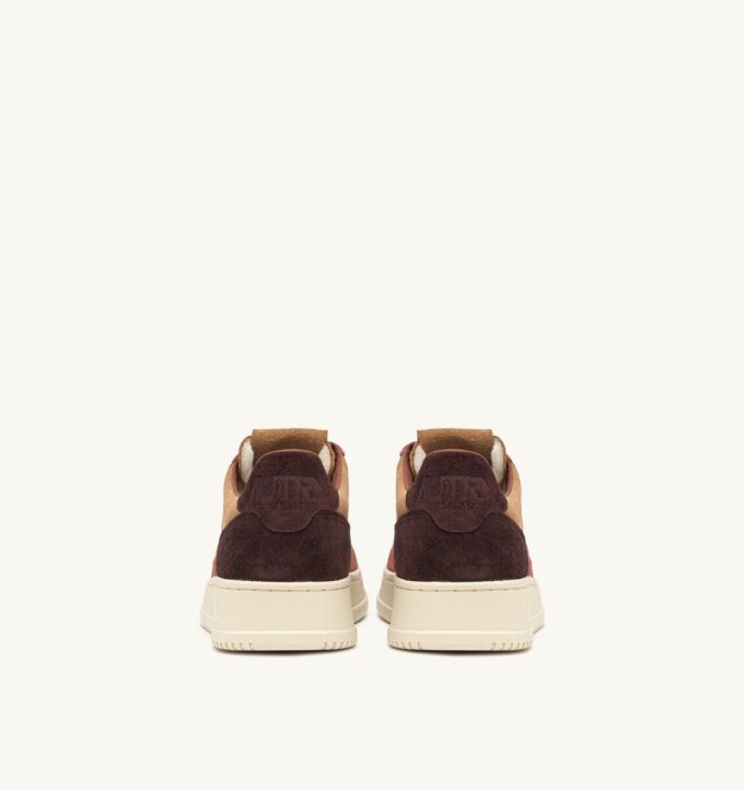 MEDALIST LOW SNEAKERS IN TRICOLOR BONITO STREET AND WINE SUEDE