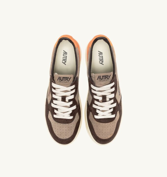 MEDALIST LOW SNEAKERS IN TRICOLOR BROWN FANTA AND MOKA SUEDE