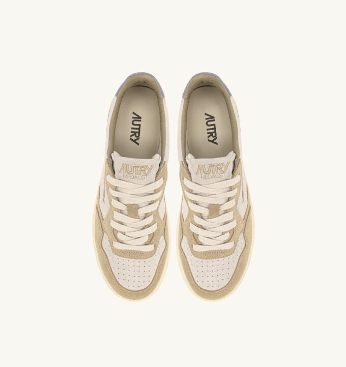 MEDALIST LOW SNEAKERS IN TRICOLOR LIGHT BLUE CLAUDIA AND SPONGE SUEDE