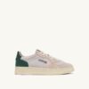 MEDALIST LOW SNEAKERS IN TRICOLOR SAND AND GREEN SUEDE