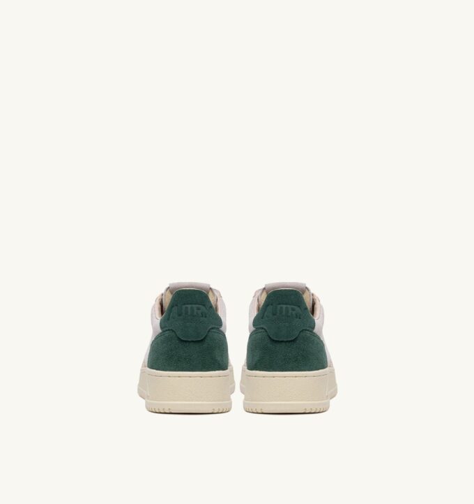 MEDALIST LOW SNEAKERS IN TRICOLOR SAND AND GREEN SUEDE