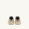 MEDALIST LOW SNEAKERS IN WHITE AND BLACK LEATHER AND BEIGE SUEDE