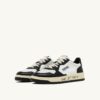 MEDALIST LOW SNEAKERS IN WHITE AND BLACK LEATHER WITH LETTERING