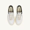 MEDALIST LOW SNEAKERS IN WHITE AND BLACK LEATHER WITH LETTERING