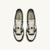 MEDALIST LOW SNEAKERS IN WHITE AND BLACK LEATHER WITH LETTERING