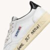 MEDALIST LOW SNEAKERS IN WHITE AND BLACK LEATHER WITH LETTERING