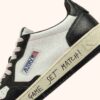 MEDALIST LOW SNEAKERS IN WHITE AND BLACK LEATHER WITH LETTERING