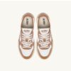 MEDALIST LOW SNEAKERS IN WHITE AND BROWN SUGAR LEATHER