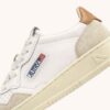 MEDALIST LOW SNEAKERS IN WHITE AND BROWN SUGAR SUEDE AND LEATHER