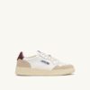 MEDALIST LOW SNEAKERS IN WHITE AND BURGUNDY SUEDE AND LEATHER