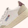 MEDALIST LOW SNEAKERS IN WHITE AND BURGUNDY SUEDE AND LEATHER