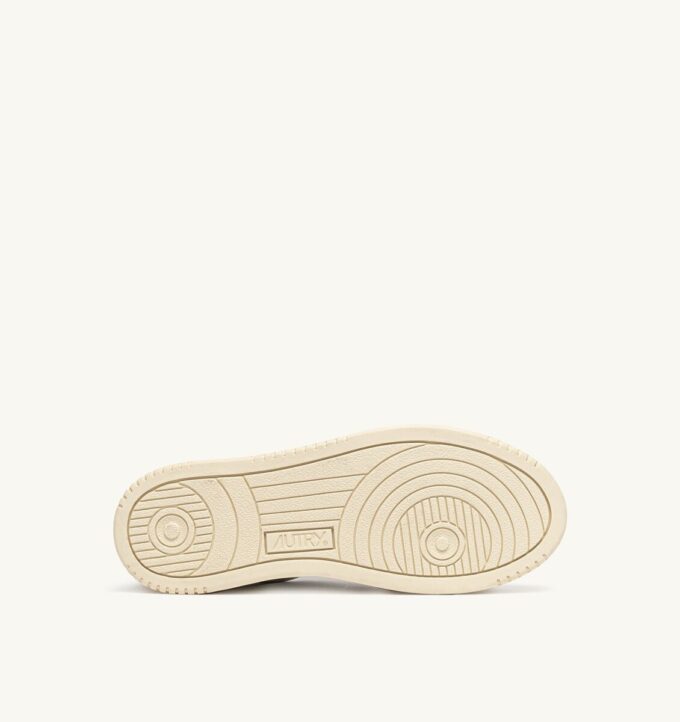 MEDALIST LOW SNEAKERS IN WHITE AND GLITTER LEATHER