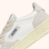 MEDALIST LOW SNEAKERS IN WHITE AND GLITTER LEATHER