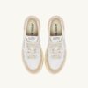 MEDALIST LOW SNEAKERS IN WHITE AND GOLD LEATHER