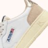 MEDALIST LOW SNEAKERS IN WHITE AND GOLD LEATHER