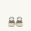 MEDALIST LOW SNEAKERS IN WHITE AND GRAY LEATHER SUEDE MEDALIST LOW SNEAKERS IN WHITE AND GRAY LEATHER SUEDE