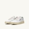 MEDALIST LOW SNEAKERS IN WHITE AND GREEN LEATHER