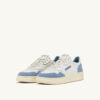 MEDALIST LOW SNEAKERS IN WHITE AND LIGHT BLUE LEATHER AND SUEDE