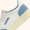 MEDALIST LOW SNEAKERS IN WHITE AND LIGHT BLUE LEATHER AND SUEDE