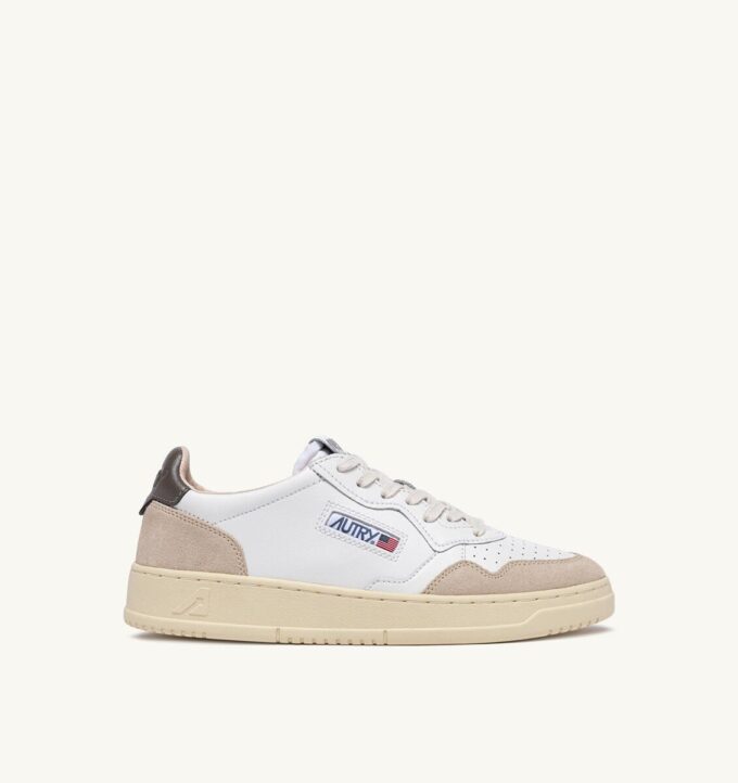 MEDALIST LOW SNEAKERS IN WHITE AND MOREL SUEDE AND LEATHER MEDALIST LOW SNEAKERS IN WHITE AND MOREL SUEDE AND LEATHER