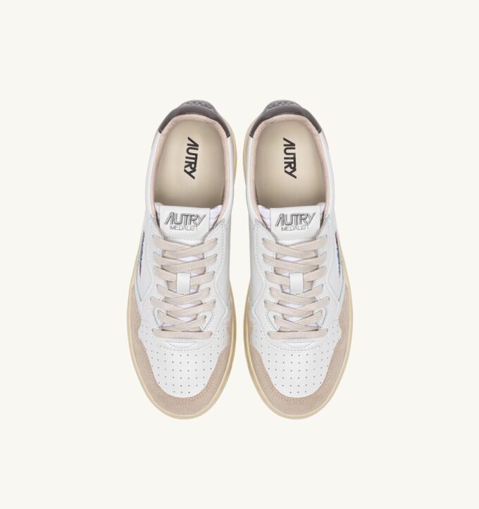 MEDALIST LOW SNEAKERS IN WHITE AND MOREL SUEDE AND LEATHER MEDALIST LOW SNEAKERS IN WHITE AND MOREL SUEDE AND LEATHER