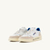 MEDALIST LOW SNEAKERS IN WHITE AND PALACE BLUE LEATHER AND SUEDE WITH LETTERING