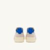 MEDALIST LOW SNEAKERS IN WHITE AND PALACE BLUE LEATHER AND SUEDE WITH LETTERING