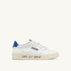 MEDALIST LOW SNEAKERS IN WHITE AND PALACE BLUE LEATHER WITH LETTERING