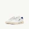 MEDALIST LOW SNEAKERS IN WHITE AND PALACE BLUE LEATHER WITH LETTERING