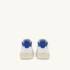 MEDALIST LOW SNEAKERS IN WHITE AND PALACE BLUE LEATHER WITH LETTERING