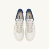 MEDALIST LOW SNEAKERS IN WHITE AND PALACE BLUE LEATHER WITH LETTERING