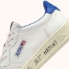 MEDALIST LOW SNEAKERS IN WHITE AND PALACE BLUE LEATHER WITH LETTERING