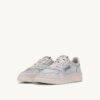 MEDALIST LOW SNEAKERS IN WHITE AND PINK TINT SCRAPED EFFECT SUEDE