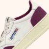 MEDALIST LOW SNEAKERS IN WHITE AND PURPLE LEATHER AND SUEDE