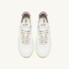 MEDALIST LOW SNEAKERS IN WHITE AND RED LEATHER