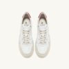 MEDALIST LOW SNEAKERS IN WHITE AND RED LEATHER AND BEIGE SUEDE