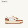 MEDALIST LOW SNEAKERS IN WHITE AND SANDSTORM LEATHER