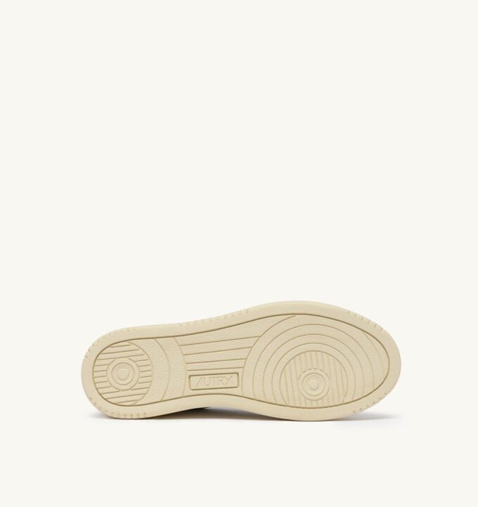 MEDALIST LOW SNEAKERS IN WHITE AND SILVER LEATHER WITH LETTERING