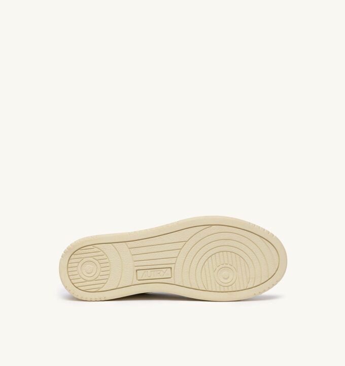 MEDALIST LOW SNEAKERS IN WHITE AND SILVER LEATHER WITH LETTERING