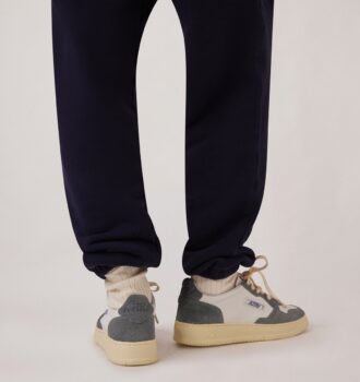 MEDALIST LOW SNEAKERS IN WHITE LEATHER AND ASH GLITTER