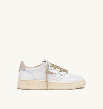 MEDALIST LOW SNEAKERS IN WHITE LEATHER AND DETAILS IN GOLD LUREX MEDALIST LOW SNEAKERS IN WHITE LEATHER AND DETAILS IN GOLD LUREX