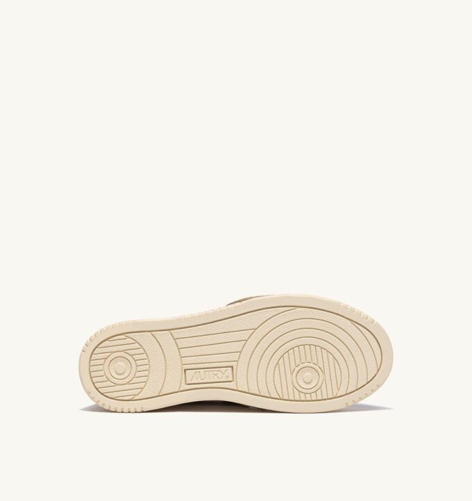 MEDALIST LOW SNEAKERS IN WHITE LEATHER AND DETAILS IN GOLD LUREX