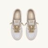 MEDALIST LOW SNEAKERS IN WHITE LEATHER AND DETAILS IN GOLD LUREX
