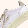 MEDALIST LOW SNEAKERS IN WHITE LEATHER AND DETAILS IN GOLD LUREX